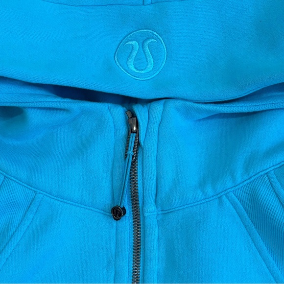Lululemon Scuba Oversized Half Zip Hoodie In Electric Turquoise Size M/L - Picture 6 of 8
